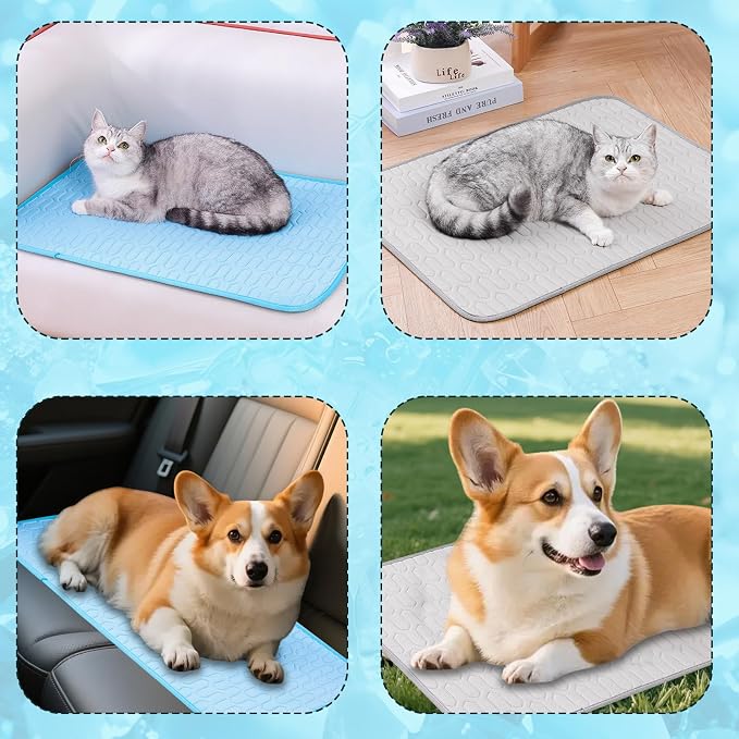 Cordless Cat Window Perch, Cats Dogs Hammock Cooling Mat, Summer Ice Silk Pad - Image 4
