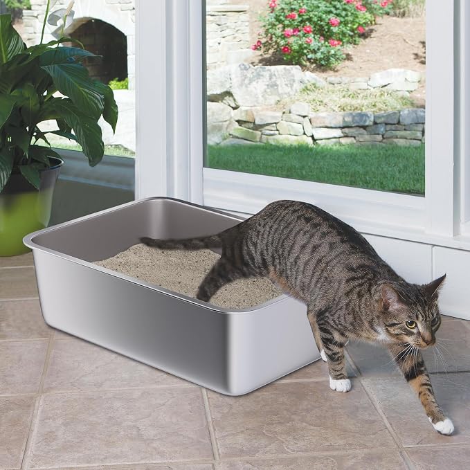 Stainless Steel Cat Litter Box, Non Stick No Smell Litterbox - Image 4