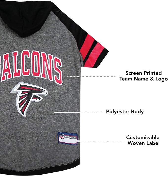 Pets First Hoodie T-Shirt for Dogs & Cats. NFL Atlanta Falcons Football - Image 5