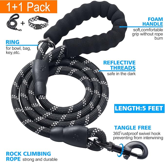 Reflective Dog Collar Padded - Image 2
