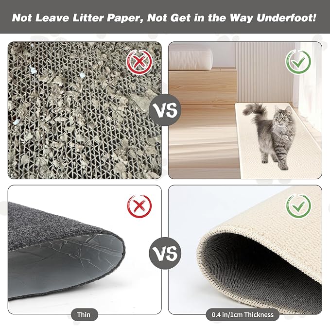 FHTONGE 39.4x15.8 Thickened Cat Wall Climbing Carpet - Image 4