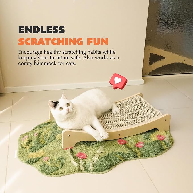 PETKARAY Sisal Cat Scratching Board, Curved Sisal Cat Scratcher, Large Indoor - Image 6