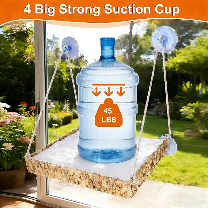 Cat Window Perch with Industrial-Grade Suction Cups and Ball Toy, Cat Window - Image 2