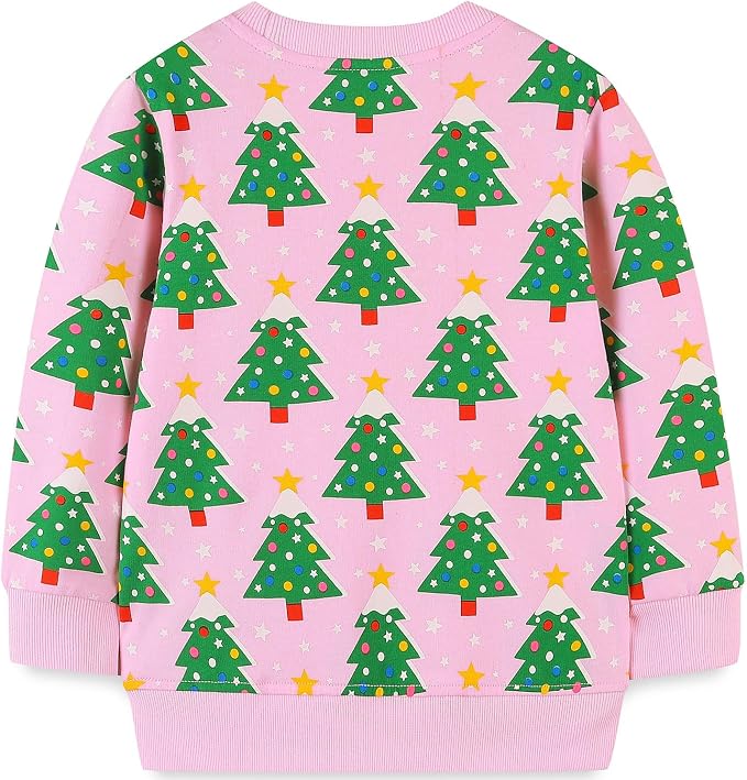 Bumeex Toddler Girl Sweatshirt Clothes Outfit, Cotton Crewneck Christmas - Image 3