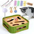 5-in-1 Cat Toys Interactive Wooden Cat Puzzle Toy Intelligence Treat Puzzle by Unknown