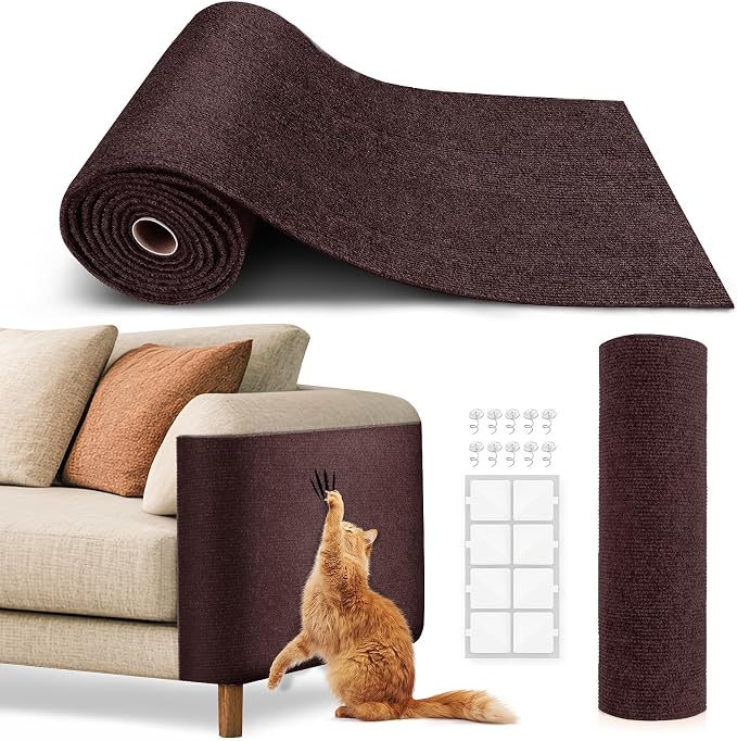 78.7"x15.8" Cat Scratch Mat, Trimmable Self-Adhesive Carpet, DIY Climb Cat by VIVOYAN