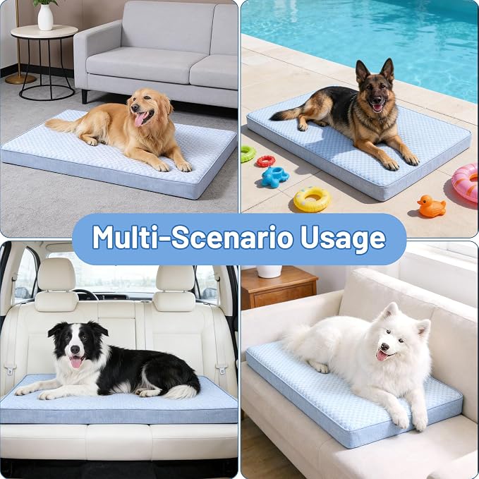 Cooling Dog Beds for Dogs, Orthopedic Memory Foam Dog Bed，Washable Pet Beds for - Image 6