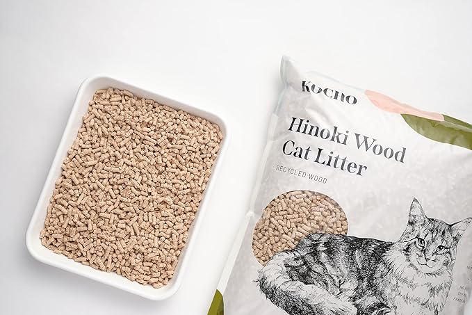 KOCHO Hinoki Wood Cat Litter, Ultra Lightweight, Natural Aroma of Hinoki - Image 2