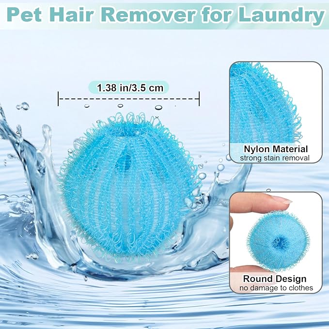 12PCS Pet Hair Remover for Laundry, Reusable Laundry Dog Hair Catcher Dryer - Image 5