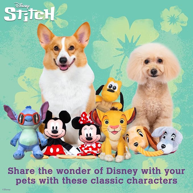 Disney for Pets Lilo and Stitch 8” Hidden Rope Plush Squeaker Dog Toy, Squeaky - Image 6
