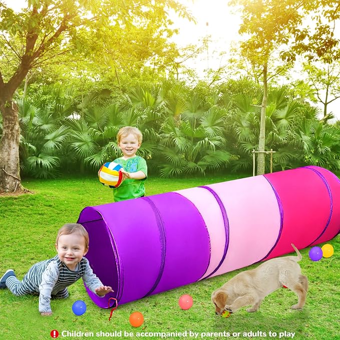 Kids Play Tunnel for Toddlers 1-3, Baby Crawling Toys for 1 2 3 4 Year Old Girl - Image 3