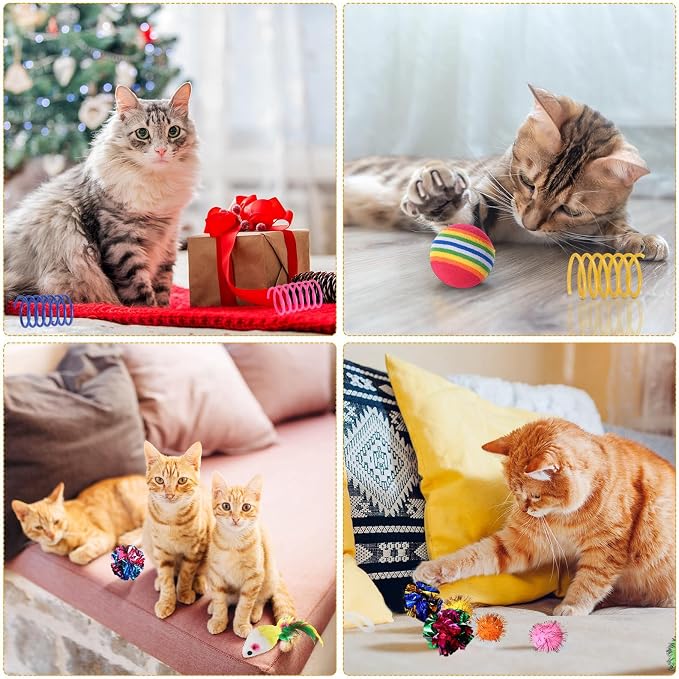 Shappy 150 Pcs Cat Toys for Indoor Cats Bulk, Kitten Toys Pack, Variety - Image 5