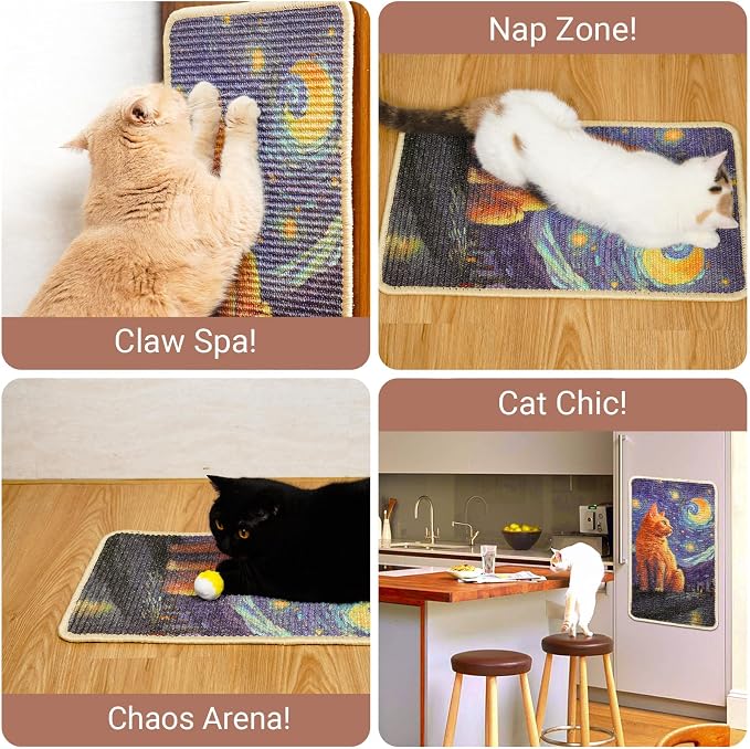 SOLDAY Sisal Cat Wall Scratcher 22x13 inch - Image 5