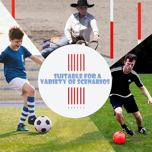 6 Pcs 6 FT Pole Bending Poles for Horses, Portable Speed&Agility Training - Image 4