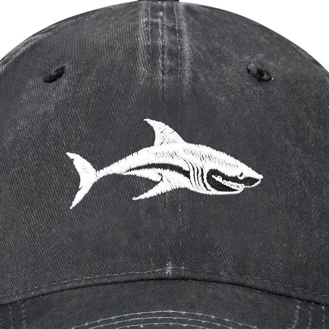 Embroidered Baseball Cap Adjustable Vintage Washed Distressed Denim Baseball Hat - Image 2