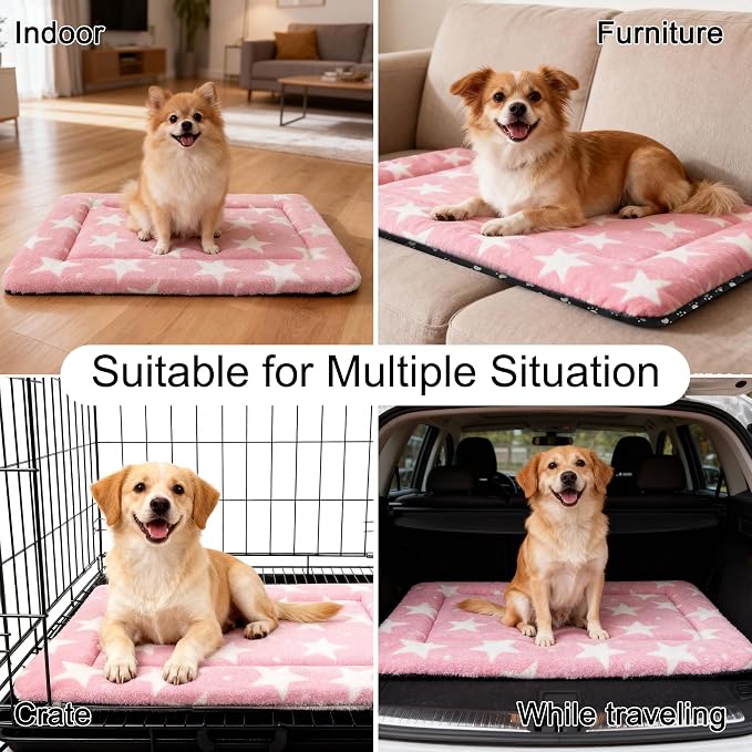 Washable Dog Bed Plush Orthopedic Outdoor Crate Mat - Image 6