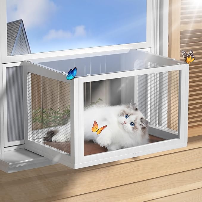 Cat Window Box Catio, Outdoor Indoor Cat Enclosure - Image 2