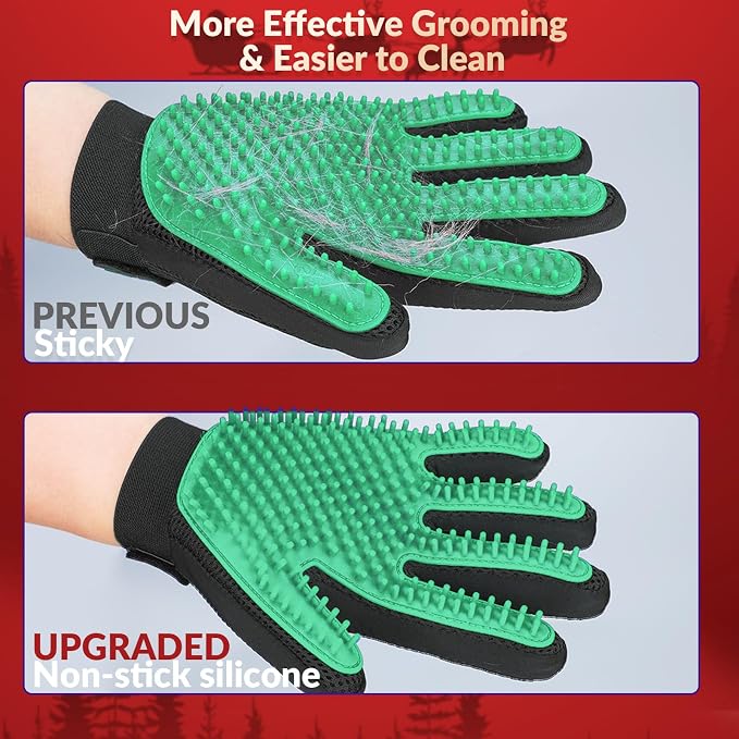 DELOMO Pet Hair Remover Gloves, 255 Tips, Deshedding Glove - Image 2