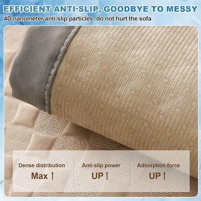 OTOB Cooling Dog Couch Cover Ice Silk Fiber, Washable & Non Slip Pet Mat Sofa - Image 8