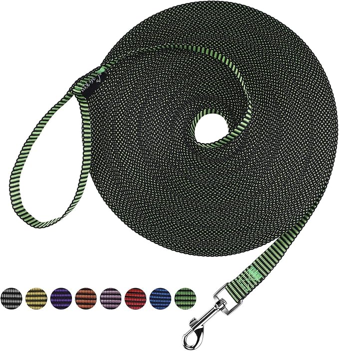 Hi Kiss Dog/Puppy Obedience Recall Training Agility Lead - 15ft 20ft 30ft 50ft by Hi+Kiss