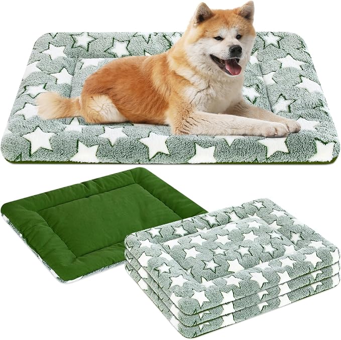 VitalCozy 4 Pcs Dog Crate Pads, Ultra Soft Warm Washable Anti-Slip Kennel Bed by VitalCozy