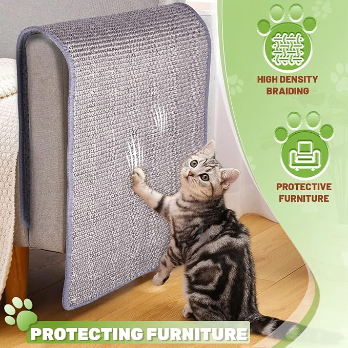 Natural Sisal Cat Scratcher Mat, Wall Scratcher Carpet, Cat Climbing Wall - Image 5