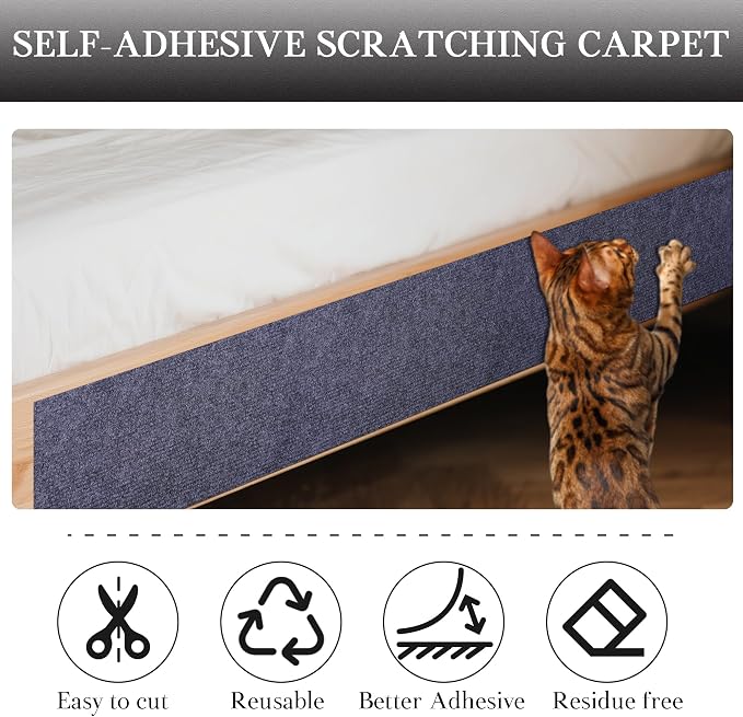 2 Pack Cat Scratch Furniture Protector Trimmable DIY Climbing Scratching - Image 6