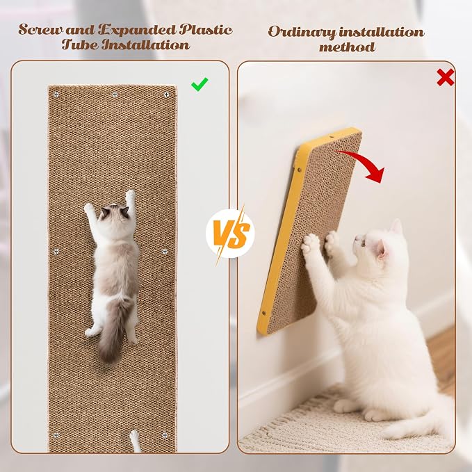 80"x15.7" Cat Wall Scratching Mat, Extra Large Cat Climbing Carpet - Image 7