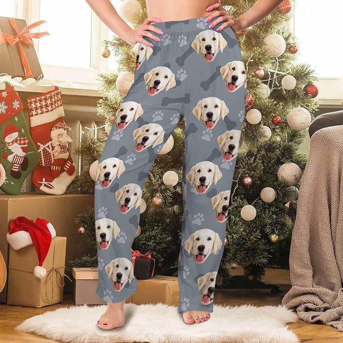 Custom Pajama Pants Women Personalized Face Pajamas Bottom Couple Pajama Pants - Image 3