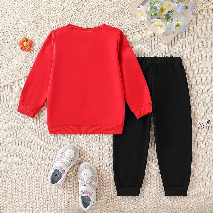 4-8T Toddler Girl Clothes Cat face print Short Sleeve Top+Pants Outfits Girl - Image 7