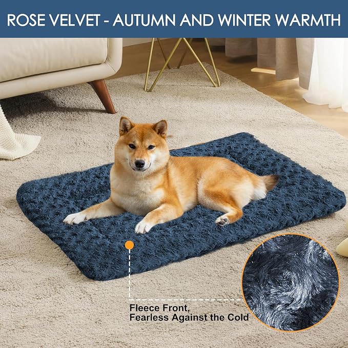 Washable Dog Bed Plush Orthopedic Outdoor Crate Mat - Image 2