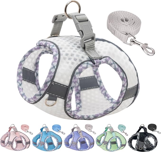Tiny Dog Harness, All Weather Diamond Mesh, Reflective Stripes, No Pull Step in by PetSuppliesManufacturer