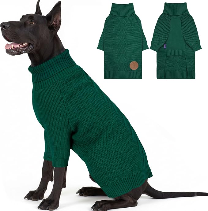 cyeollo 4XL Dog Sweater, Pullover Turtleneck by CYEOLLO