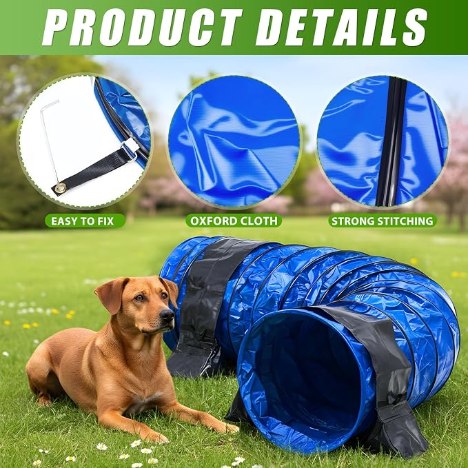 24 in 10 Foot PVC Dog Agility Tunnel - Image 4