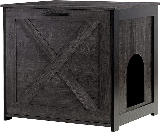 Dwanton Cat Litter Box Furniture Hidden, Cat Litter Box Enclosure, Reversible by DWANTON