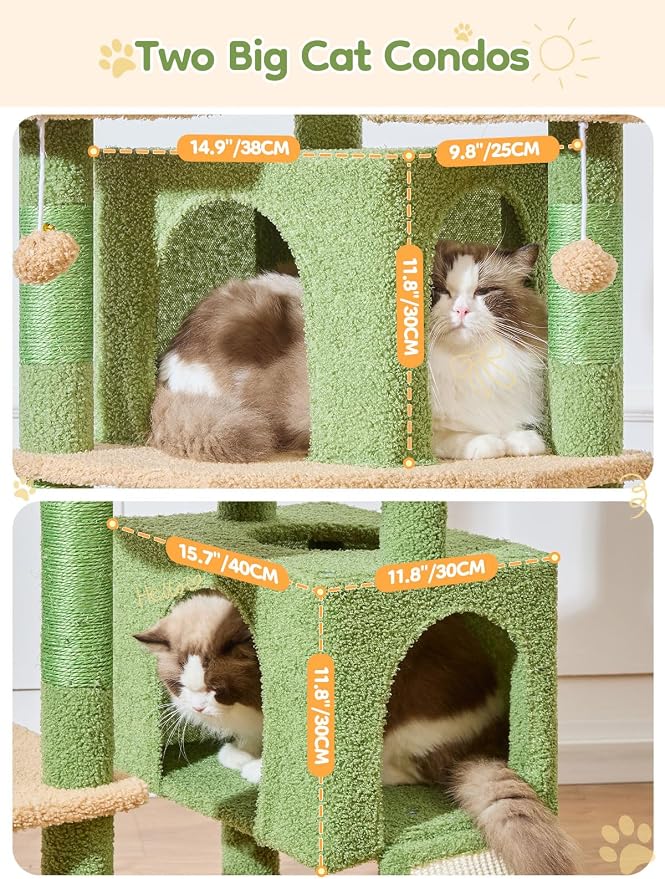 Taoqimiao 76-Inch Cat Tree XXL for Large Cats, Giant Cat Tower - Image 5