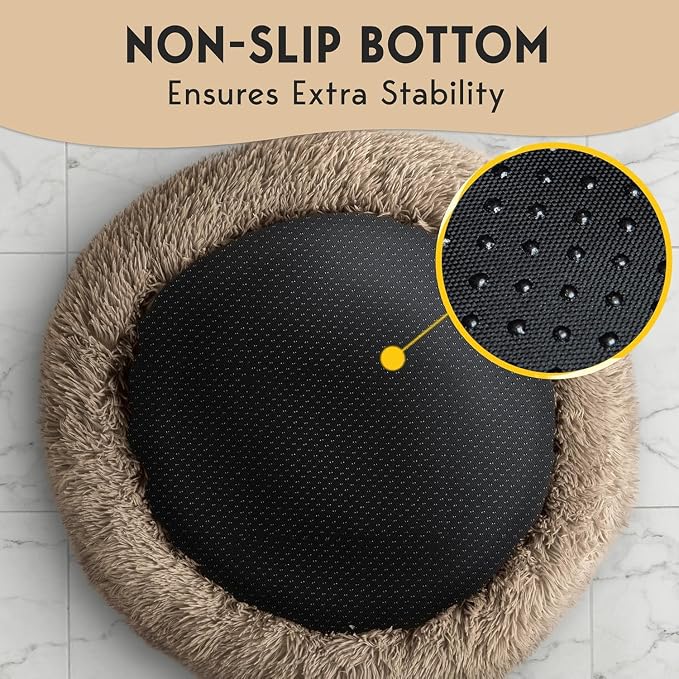 PetJett Calming Dog Beds for Small Dogs – 23" Donut Dog Beds, Anti-Slip & - Image 8