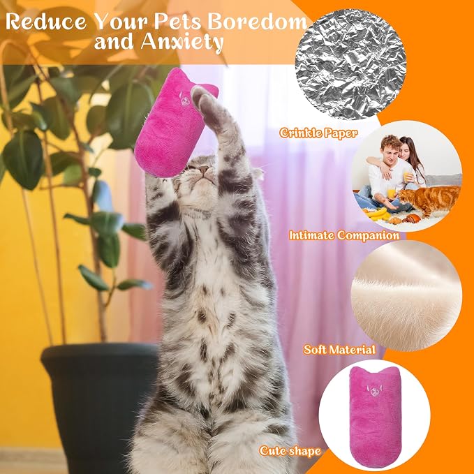 Cat Toys for Indoor Cats, 5Ps Cats Fetch Toys, Fluffy Toys for Playing - Image 2
