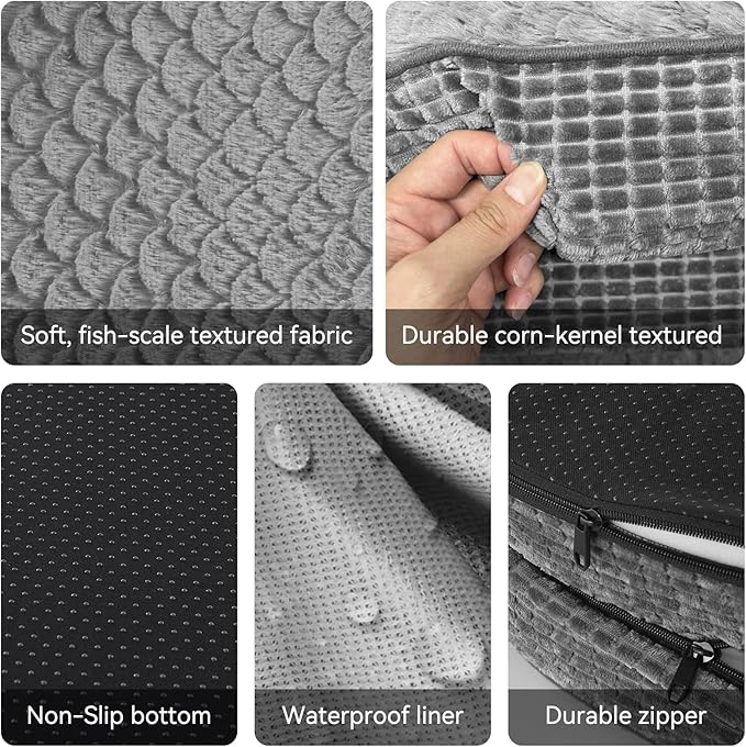 JOEJOY Orthopedic Dog Bed for Medium Dogs, Egg-Crate Memory Foam Pet Bed - Image 5