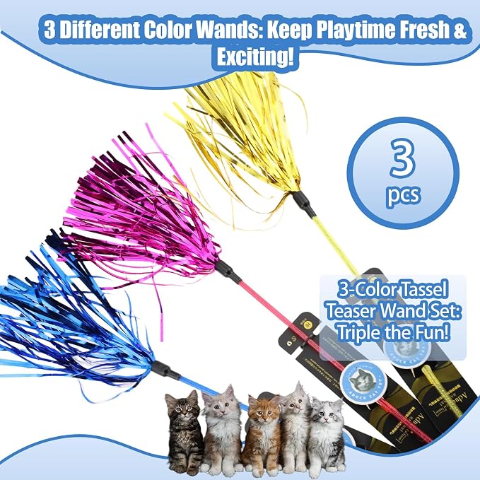 ADUCK Interactive Cat Teaser Wand Toy - Image 2