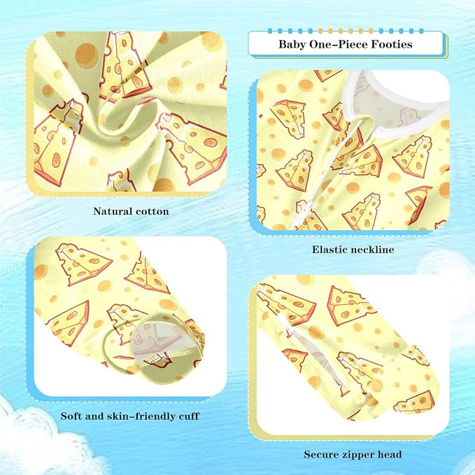 Baby Sleepers For Girl Boys Newborn Baby Play One-Piece Footies For 0-24 Months - Image 5