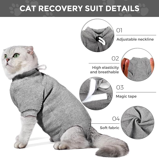 Dotoner Cat Surgery Recovery Suit - Image 4