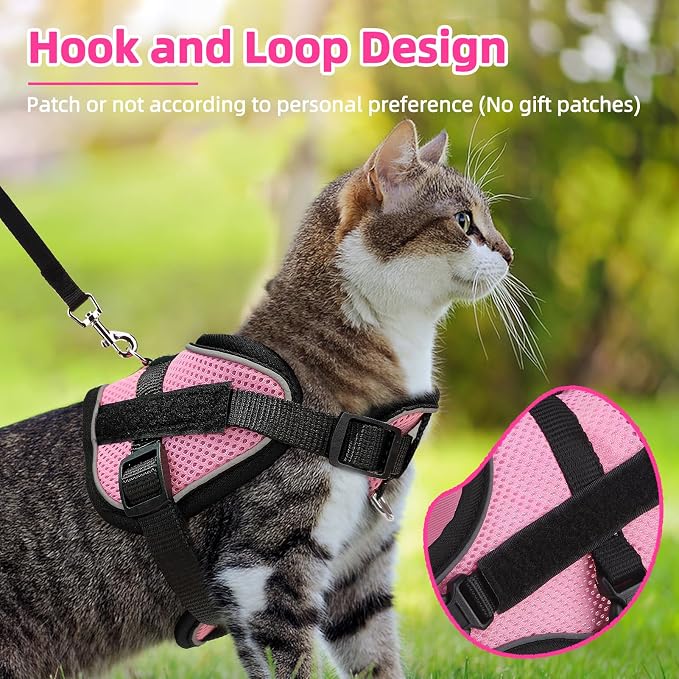 PUPTECK Cat Harness and Leash Set Escape Proof, Adjustable Reflective Kitten - Image 4