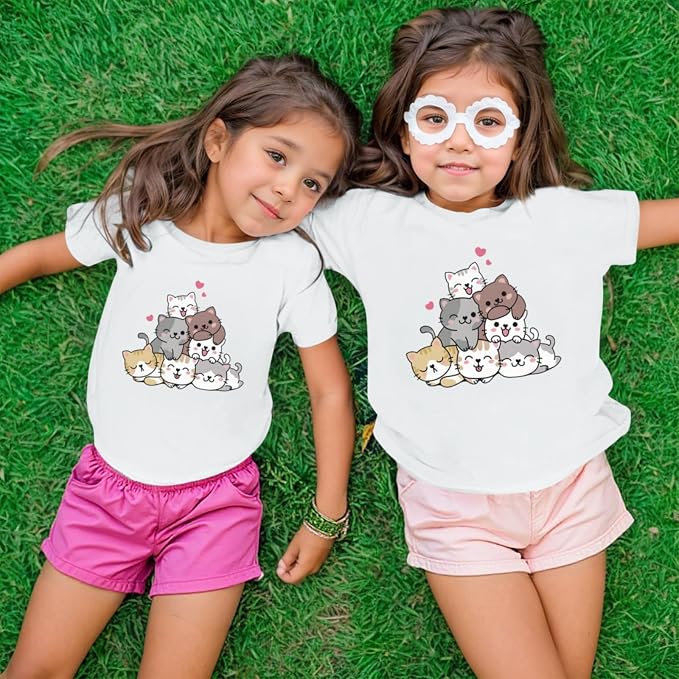KEEVICI Cute Cartoon Cat Shirts - Image 3