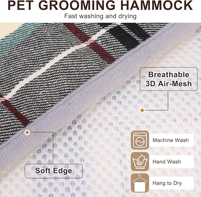 BEAUTYZOO Dog Grooming Hammock for Medium/Large Dogs- Dog Sling for Nail - Image 3