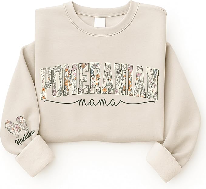Personalized Dog Mom Sweatshirt, Dog Lover Crewneck, Gift Idea - Image 4