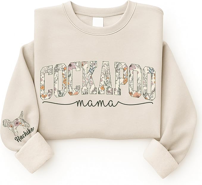 Personalized Dog Mom Sweatshirt, Dog Lover Crewneck, Gift Idea - Image 4