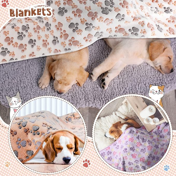 Tatuo 4 Pcs Dog Blanket for Pet Cat Blankets Indoor Puppy Teething Stuff Toys - Image 6