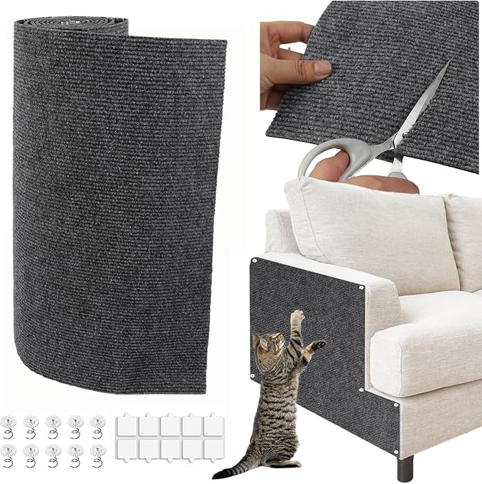 Cat Scratch Couch Furniture Protector, Trimmable Self-Adhesive Cat Scratch by YITMOYM