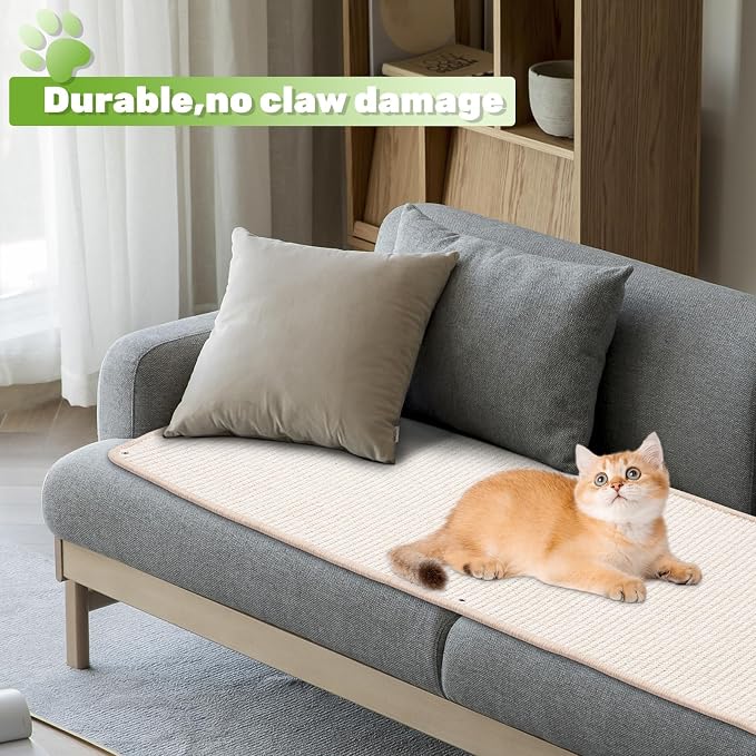 Natural Sisal Cat Scratcher Mat, Wall Scratcher Carpet, Cat Climbing Wall - Image 3